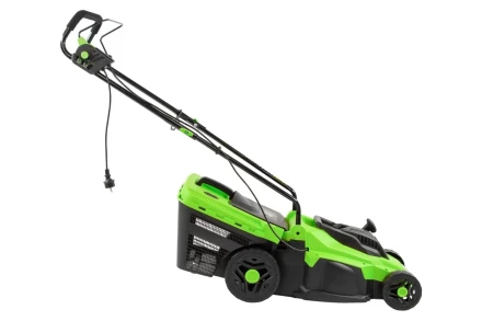 Газонокосилка электрическая L1500, 1500 Вт, ширина 33 см, 5 уровней, пластиковый травосборник 35 л Сибртех 96677 купить в Кургане