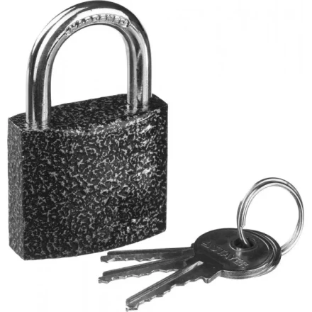 Замок STAYER &quot;STANDARD&quot; навесной, металлический корпус, закаленная дужка, 38мм 37160-38 купить в Кургане