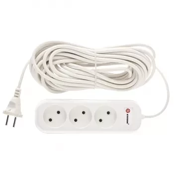 Удлинитель бытовой серия EU, без заземления, 10м, 3 роз., 6А Stern 95729 купить в Кургане