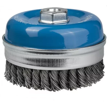 ЗУБР &quot;ПРОФЕССИОНАЛ&quot;. Щетка чашечная усиленная для УШМ, плетеные пучки стальной проволоки 0,8мм, 120ммхМ14 35271-120_z02 купить в Кургане