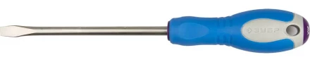 Отвертка ЗУБР, Cr-V сталь, трехкомпонентная рукоятка, цветовая индикация типа шлица, SL, 8,0x150мм 25251-8.0-150 купить в Кургане