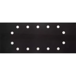 Лист шлиф. универсал. URAGAN "Оптимален для твердых пород дерева" 14 отверстий по кругу, для ПШМ, P320, 115х280мм, 50шт 907-22104-320-50