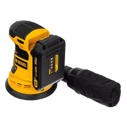 Машина шлифовальная эксцентриковая аккумуляторная Denzel 28470 COS-125, 18В Li-Ion купить в Кургане