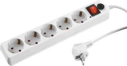Сетевой фильтр STAYER "MASTER" электрический, 5 гнезд, макс. мощн. 2200 Вт, 5м 55066-5 купить в Кургане