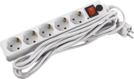 Сетевой фильтр STAYER "MASTER" электрический, 5 гнезд, макс. мощн. 2200 Вт, 5м 55066-5 купить в Кургане