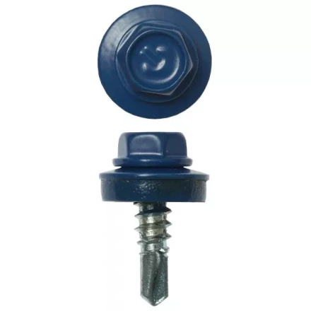 Саморезы ЗУБР &quot;ПРОФЕССИОНАЛ&quot; окраш., RAL 5005 синий насыщен., для крепл. кров. матер. к металл. констр., 5.5x19мм, 2500шт 4-300310-55-019-5005 купить в Кургане