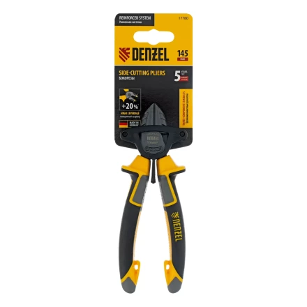 Бокорезы 145 мм Denzel 17780, трехкомпонентные рукоятки купить в Кургане