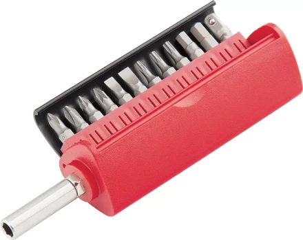 Набор бит, сталь S2, 12 шт, встроенный магнитный адаптер, в пласт. боксе  MATRIX MASTER 11314 купить в Кургане