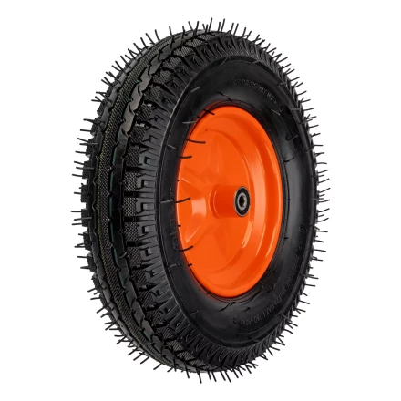 Колесо пневматическое усиленное, шина 8PR, 4.00-8 D400 мм, внутренний диаметр подшипника 12 мм, длина оси 90 мм Palisad купить в Кургане