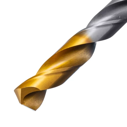 Сверло спиральное по металлу Denzel, 11 x 142 мм, Р6М5, Golden Tip, 718243 купить в Кургане