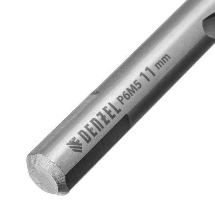 Сверло спиральное по металлу Denzel, 11 x 142 мм, Р6М5, Golden Tip, 718243 купить в Кургане