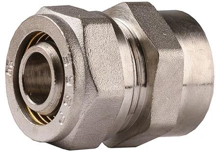 Соединитель ЗУБР с внутренней резьбой, цанга-гайка, 1/2&quot;х20х2,0 мм, никель 51402-20-1/2 купить в Кургане