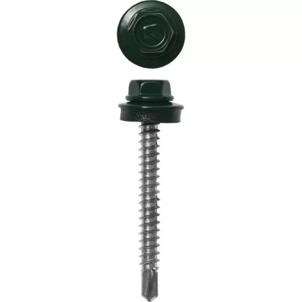 Саморезы ЗУБР окраш., RAL 6005 зелен. насыщен., для крепл. кров. матер. к дерев. обреш., 4.8x80мм, 140шт 4-300315-48-080-6005 купить в Кургане