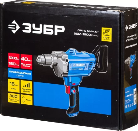 Дрель-миксер ЗДМ-1200 РММ2 серия ПРОФЕССИОНАЛ купить в Кургане