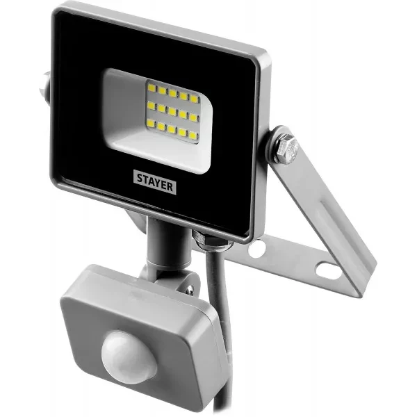 Прожектор LEDPro светодиодный, STAYER Profi 57133-10, датчик движения, 10Вт 57133-10 купить в Кургане