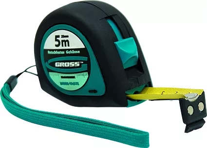 Рулетка &quot;Ergonomisch&quot; 5 м x 19 мм магнитный обрезиненный зацеп  GROSS 31102 купить в Кургане
