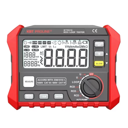 Тестер параметров УЗО и петли фаза-ноль цифровой КВТ KT 5910 (87241) купить в Кургане