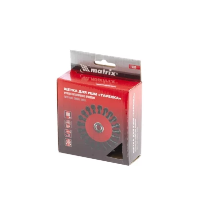 Щетка для УШМ 100 мм М14 &quot;тарелка&quot; крученая проволока 0,5 мм MATRIX 74609 купить в Кургане