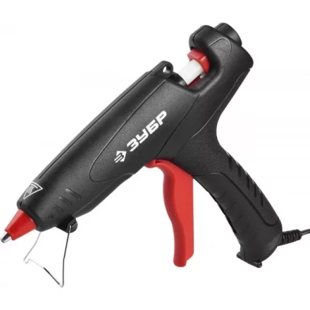 Пистолет ЗУБР &quot;МАСТЕР&quot; клеевой (термоклеящий), электрический, эргономичная рукоятка, рабочая температура 193град, d=12мм, 80Вт 06850-60-12_z02 купить в Кургане