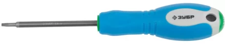 Отвертка ЗУБР, Cr-V сталь, трехкомпонентная рукоятка, цветовая индикация типа шлица, TORX №10, 75мм 25254-10-075 купить в Кургане