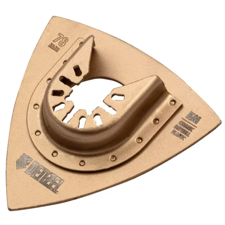 Насадка для МФИ шлифовальная дельтавидная Denzel 782323, HM, по плитке и дереву, 78 мм купить в Кургане