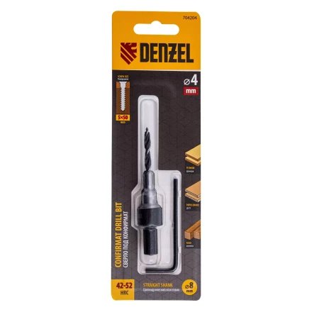 Сверло-зенкер под конфирмат, 4 мм, Denzel 704204 купить в Кургане
