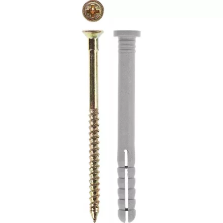 Дюбель-гвоздь ЗУБР полипропиленовый, цилиндрический бортик, 6 x 60 мм, 100 шт 4-301365-06-060 купить в Кургане