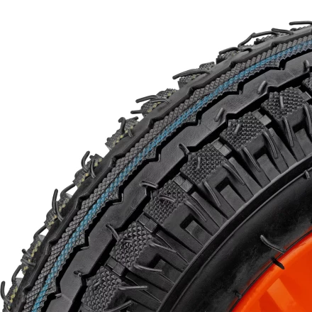 Колесо пневматическое усиленное Palisad 69081, шина 8PR, 4.00-8 D400 мм, внутренний диаметр подшипника 20 мм, длина оси 90 мм купить в Кургане