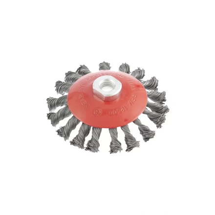 Щетка для УШМ 115 мм М14 &quot;тарелка&quot; крученая проволока 0,5 мм MATRIX 74610 купить в Кургане