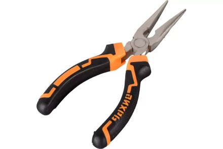 Длинногубцы прямые Вихрь, 160 мм, никелированные, двухкомпонентные рукоятки 73/6/3/10 купить в Кургане