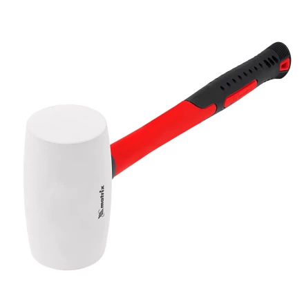 Киянка резиновая, 910 г, белая резина, фибергласовая рукоятка// Matrix 11198 купить в Кургане