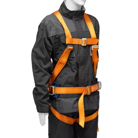 Удерживающе-страховочная привязь Сибртех 89507, модель УСП II, наплечные и набедренные лямки, высокий кушак купить в Кургане