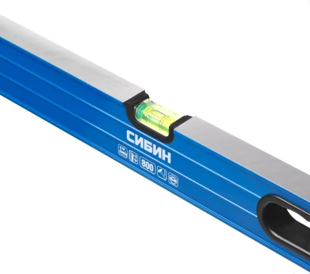 Уровень СИБИН коробчатый усиленный, утолщенный профиль, 2 фрезерованные поверхности, 3 противоударных ампулы (1 поворотная на 360 град), с ручками, 1 34609-120 купить в Кургане