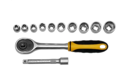 Набор головок 1/4 12 предметов Энкор 20774 купить в Кургане