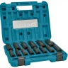 Набор ударных головок Impact Black Makita 1/2, 14 шт Makita E-16586 купить в Кургане