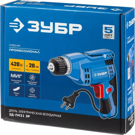 Дрель реверсивная ЗД-П421 ЭР серия ПРОФЕССИОНАЛ купить в Кургане