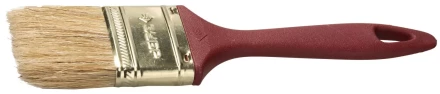 Кисть плоская ЗУБР "УНИВЕРСАЛ-МАСТЕР" "КП-11", натуральная щетина, пластмассовая ручка, 63мм 4-01011-063 купить в Кургане