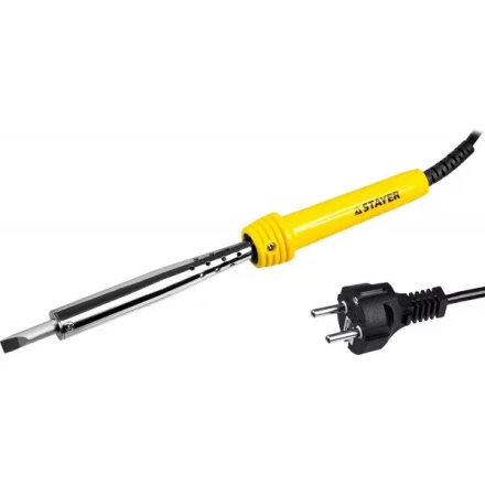 Паяльник STAYER &quot;MASTER&quot; с пластмассовой рукояткой и долговечным жалом, 100 Вт, клин 55305-100 купить в Кургане