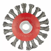 Щетка для УШМ, 125 мм, М14, "тарелка", крученая проволока  0,5 мм  MATRIX 74611