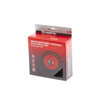 Щетка для УШМ, 125 мм, М14, &quot;тарелка&quot;, крученая проволока  0,5 мм  MATRIX 74611 купить в Кургане