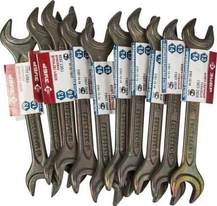 Ключ рожковый ЗУБР, серия "Т-80", оцинкованный, 13х14мм 2701-13-14 купить в Кургане