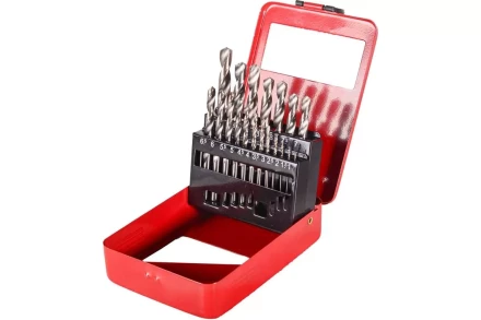 Набор сверл по металлу Вихрь, 1-10мм (через 0,5мм), HSS, 19шт., металл. коробка, цилиндрический хвостовик 73/10/6/18 купить в Кургане