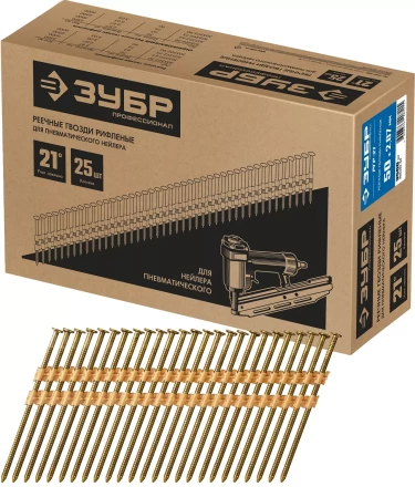 ЗУБР SN21 50 х 2.87 мм, реечные гвозди рифленые, 3500 шт (305392-50) купить в Кургане