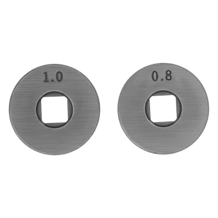 Подающий ролик, V профиль под стальную проволоку 0,8-1мм, посадка квадрат, 2 шт Denzel 93651 купить в Кургане