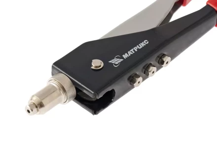 Заклепочник, 250 мм, переставной 0-90 градусов, заклепки 2,4-3,2-4,0-4,8 мм MATRIX 40527 купить в Кургане