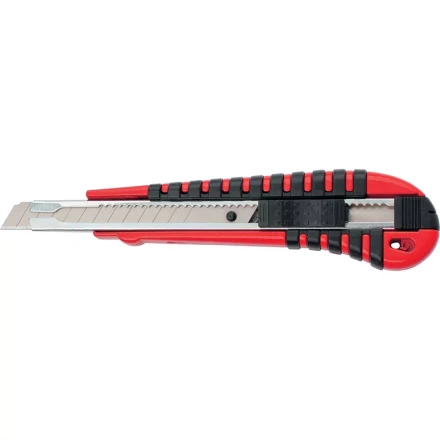 Нож 9мм выдвижное лезвие металлическая направляющая эргономичная двухкомпонентная рукоятка вес 90 грамм MATRIX 78937 купить в Кургане