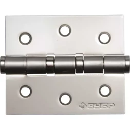 Петля универсальная ЗУБР "ЭКСПЕРТ", 2 подшипника, цвет мат. никель (PN), с крепежом, 75х63х2,5мм, 2 шт 37601-075-4