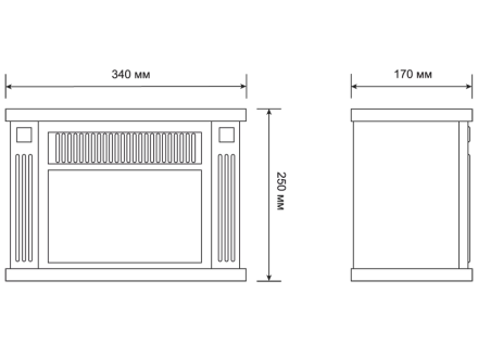 Электрокамин-камин электрический мини ELECTROLUX EFP/M-5012B черный купить в Кургане