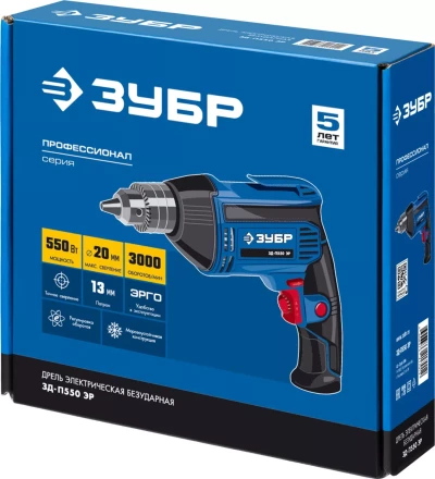 Дрель реверсивная ЗД-П550 ЭР серия ПРОФЕССИОНАЛ купить в Кургане