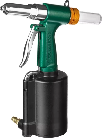 Заклепочник пневматический KRAFTOOL INDUSTRIE-PNEUMO для заклёпок из алюминия, стали, нерж. стали, d=2,4 / 3,2 / 4,0 / 4,8 / 6,4 мм 31185_z01 купить в Кургане